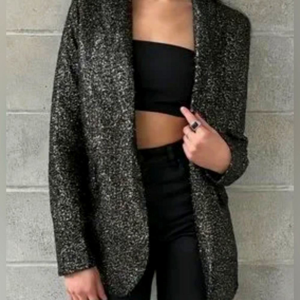 Dex sequin glitter blazer size XS